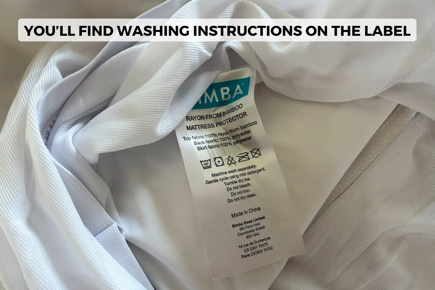 simba mattress protector washing instructions